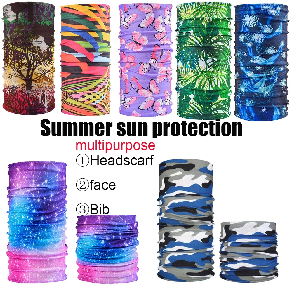 Outdoor Summer Sun Protection Seamless Versatile Magic Headscarf for Men Women Cycling Face Mask Neck Cover Windproof Scarf