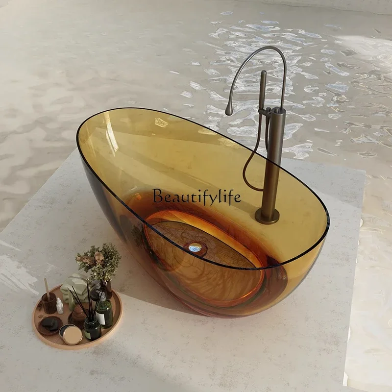 

66.-*Pure resin transparent crystal color art bathtub hotel home
