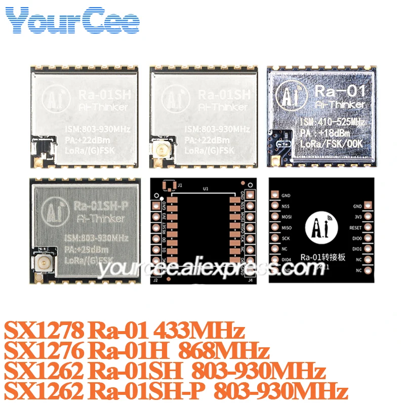 10 قطعة/1 قطعة SX1276 LoRa Ra-01H 868 ميجا هرتز SX1278 Ra-01 433 متر SX1276 Ra-01H انتشار الطيف واي فاي وحدة الاتصالات اللاسلكية