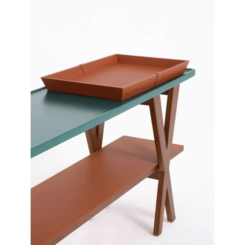 Color matching double-layer entrance table