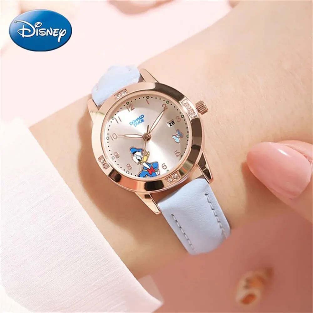 Disney-reloj de cuarzo con luz nocturna para niños, niñas y adultos, resistente al agua, regalo de cumpleaños