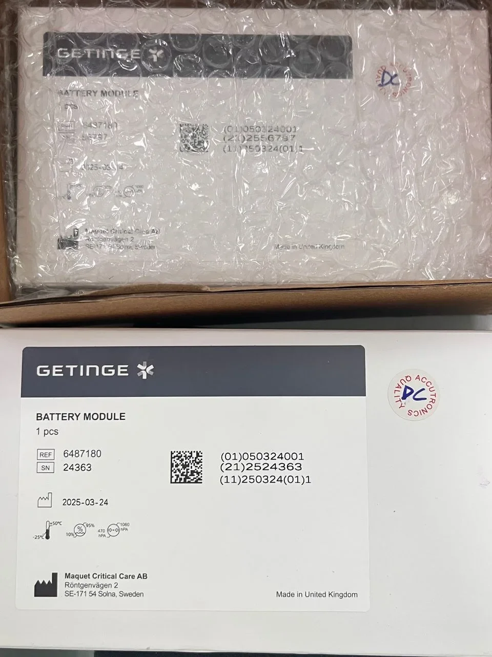 

ДЛЯ SERVO-I, SERVO-S, SERVO-U, SERVO-N (новые, оригинальные) 12 шт. 6487180 MAQUET BATTERIES