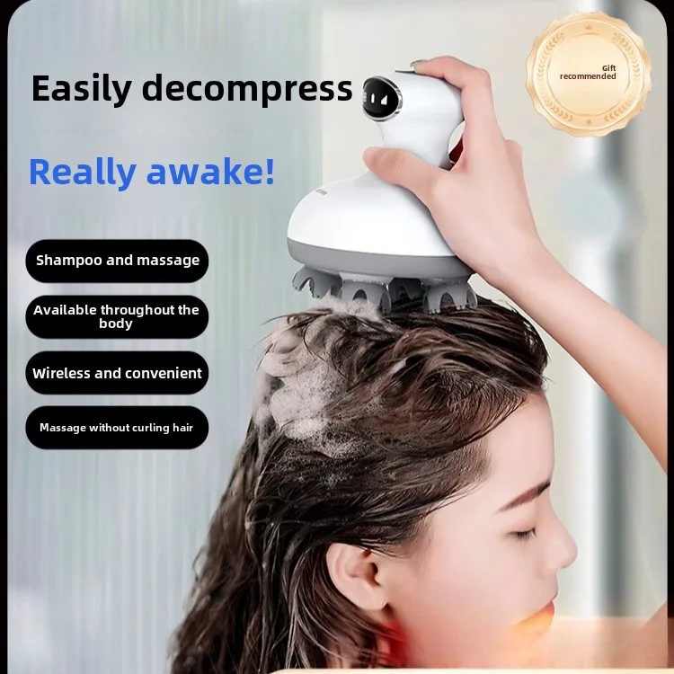 

Head massager for shampooing and unblocking meridians, kneading, fully automatic head therapy, electric scalp massager