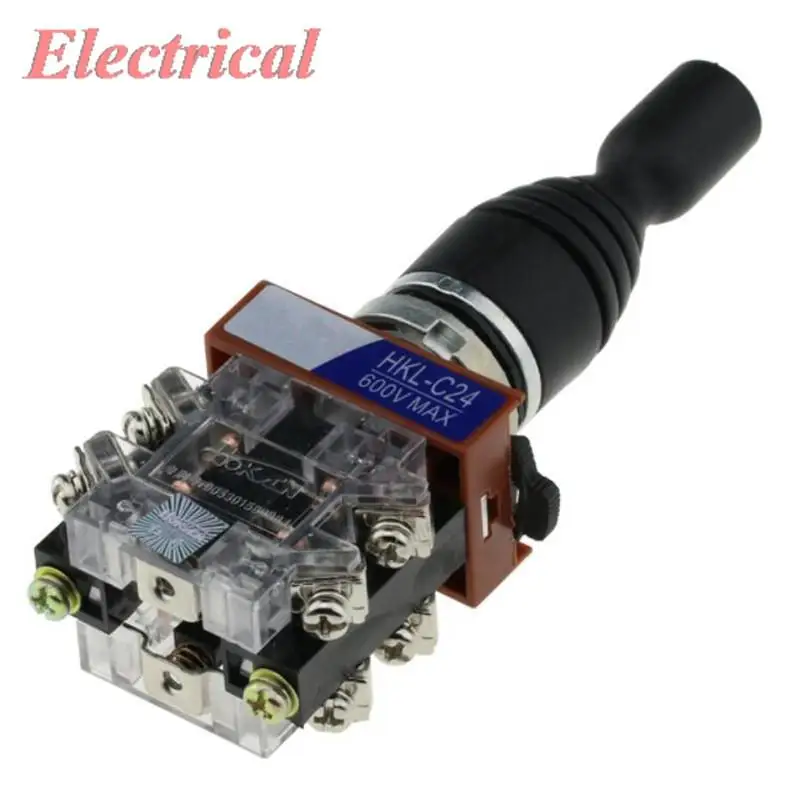 1pc Joystick Switch Unlock/Latching 22mm Fixing Hole Two-way Four-way 4NO 5A 150V 10A 250V Momentary/Maintained Monolever Switch