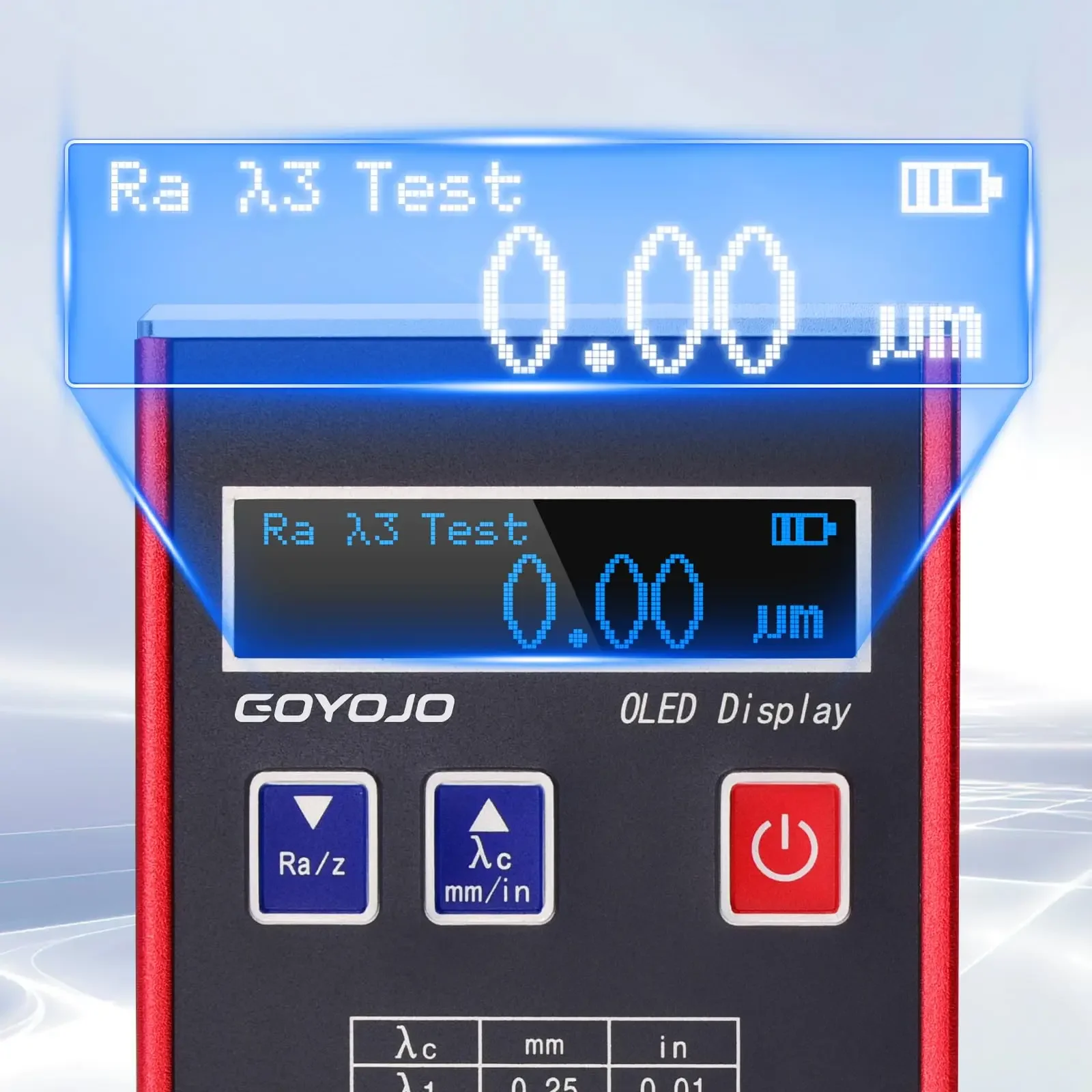 Surface Roughness Tester Meter High Accuracy 0.01μm Profilometer Portable Profile Gauge 4 Testing Parameters Ra/Rq Rz/Rt