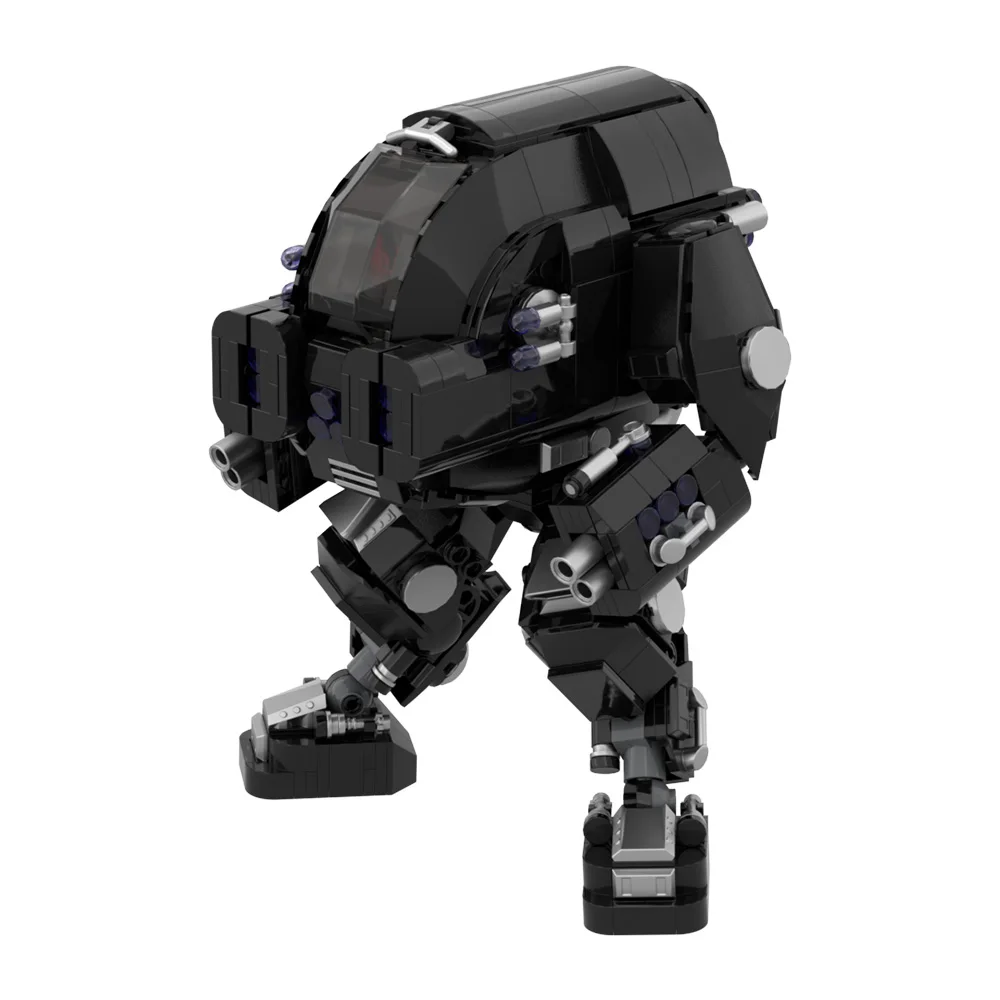 Gobricks MOC interstellar Game Goliath Mech Building Blocks Black Mech Warrior Model Movie Bricks  Assembled Toy Children Gift