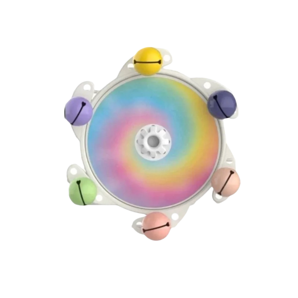 

Colorful Bird Rotating Windmill Toy Bite Resistant Plastic Bird Windmill Stand Sounding with Bells Rotating Balls Toy