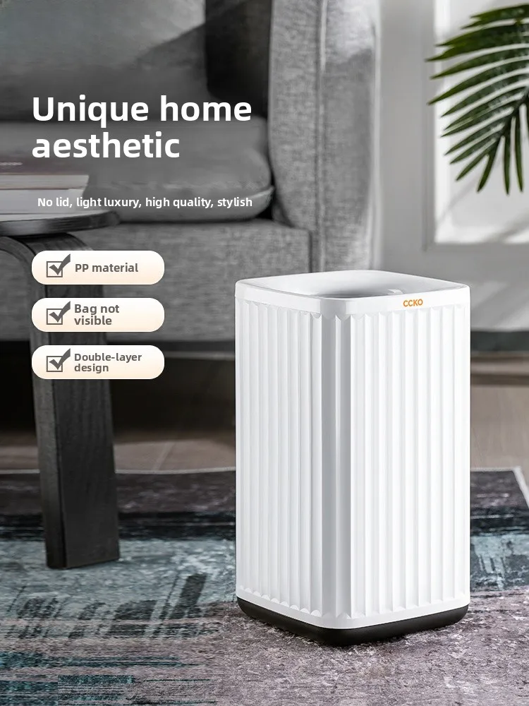 

Large Capaci Kitchen Living Room Tra Can Office Batoom Luxury Stainl Steel No Cover Double Buet Household Tra Can