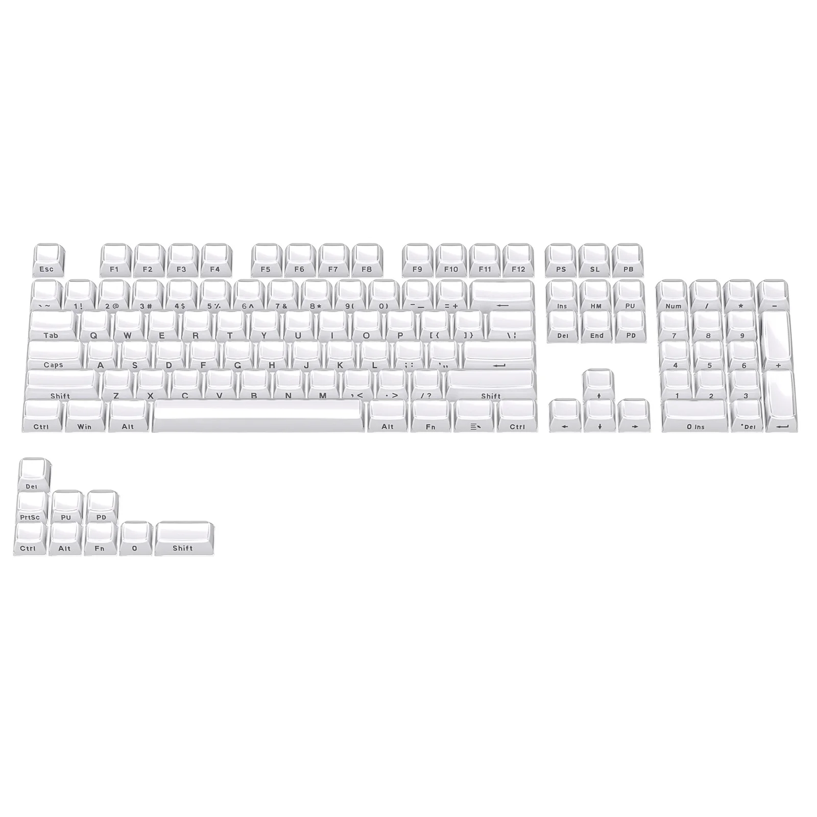 YUNZII Jelly PBT Keycap Set, 113 Keys OEM Profile Keycap with Keycap Puller, for Cherry Gateron MX Switches Mechanical Keyboard