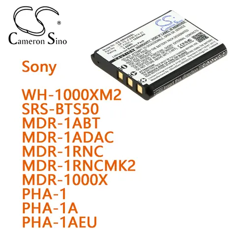 Speaker Battery For Sony WH-1000XM2 SRS BTS50 MDR-1ABT MDR-1ADAC MDR-1RNC MDR-1RNCMK2 MDR-1000X PHA-1 PHA-1A PHA-1AEU