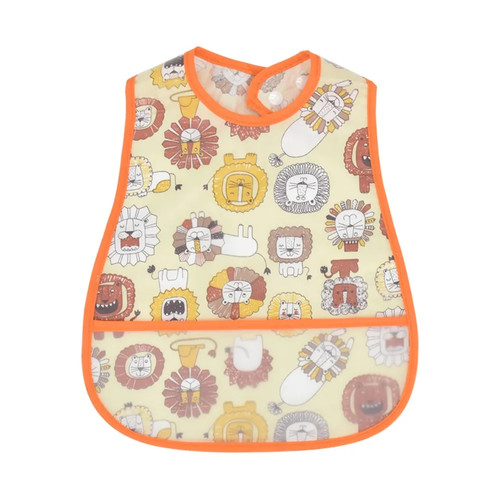 

Cute Cartoon Pattern EVA Bibs Big Pocket Design Adjustable Waterproof Bibs Dirt Proof Apron for Girls Boys