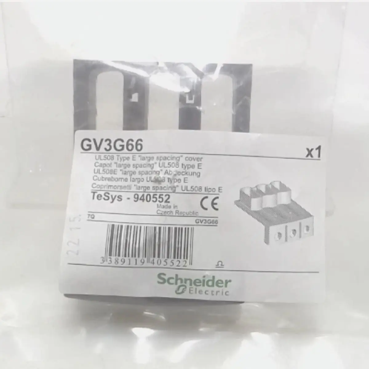 TeSys GV3 - Large spacing cover - for Terminal connection GV3G66 GV3-G66