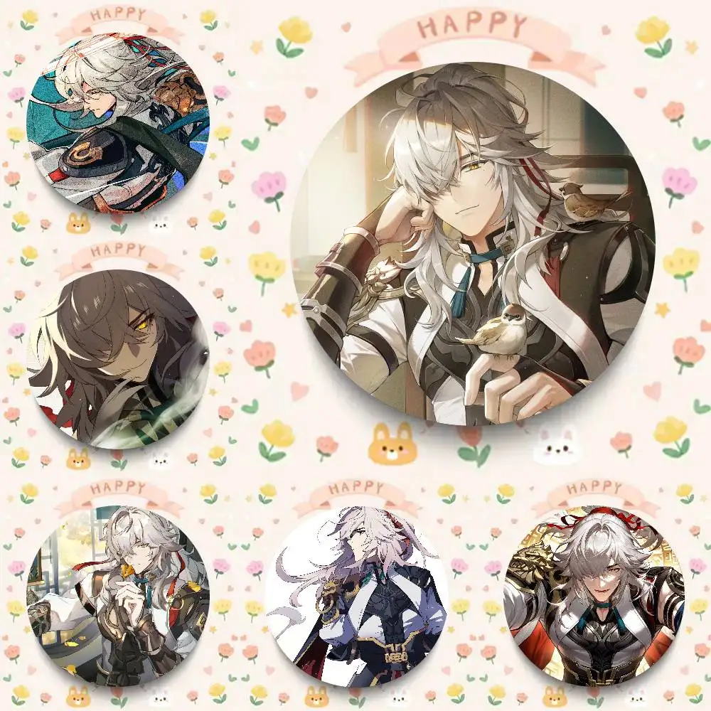 Jing Yuan Anime H-Honkai Star Rail Pins Brooch Cartoon Badge For Friend Backpack Clothes Collect Accessories Jewelry Gift