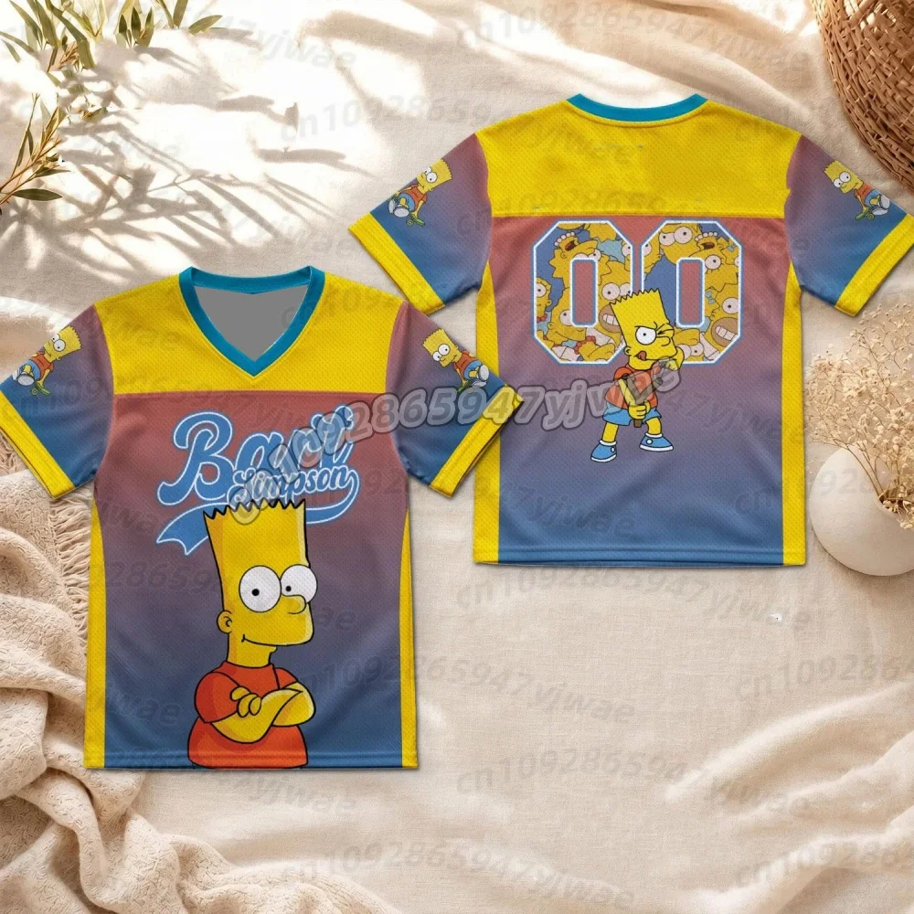 2026 Sommer Mädchen Jungen Cartoon Kurzarm-T-Shirt Simpson PRINT T-Shirt Kinder Sommer Herren Damen Jungen T-Shirt – Detail 11