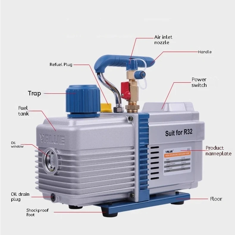 

Hand Tools Vacuum Pump 2FY-6C-N R32 Refrigerant Series of Air Pumping