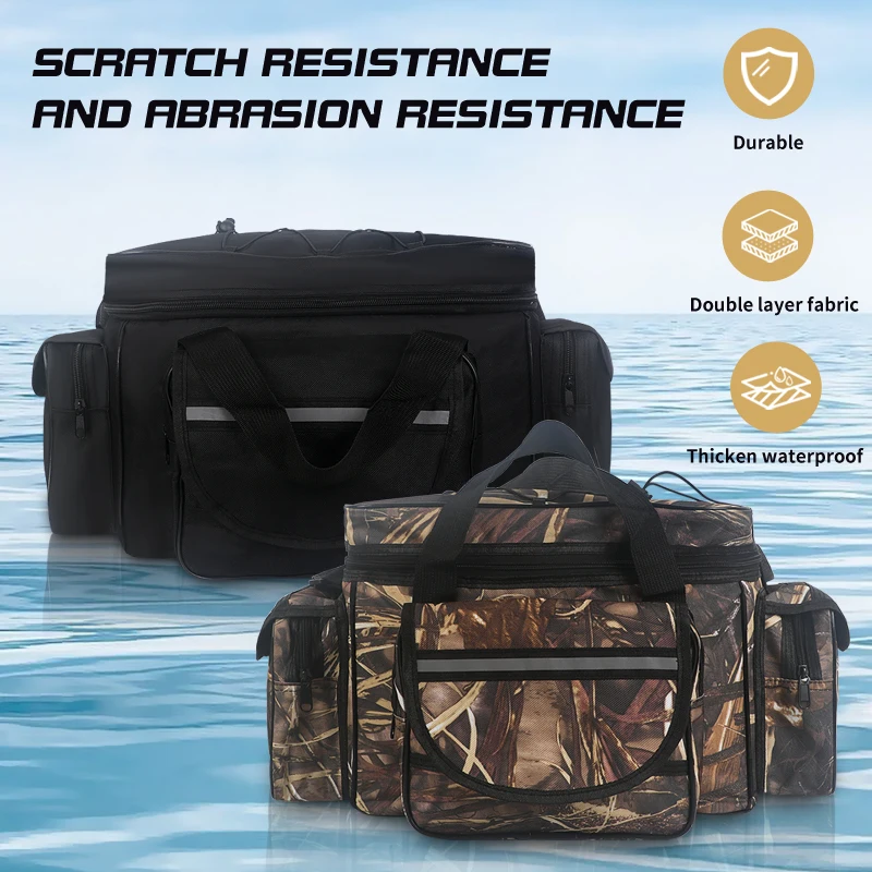 Waterproof Fishing Bag Nylon Large Capacity Multi Purpose Fishing Tackle Two Layer Waterproof Outdoor Shoulder Bags image 2