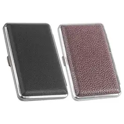20本の葉巻を収納できる革製のポータブルファインシガレットケース,薄い収納ボックス,耐破砕性,耐湿性,アクセサリー