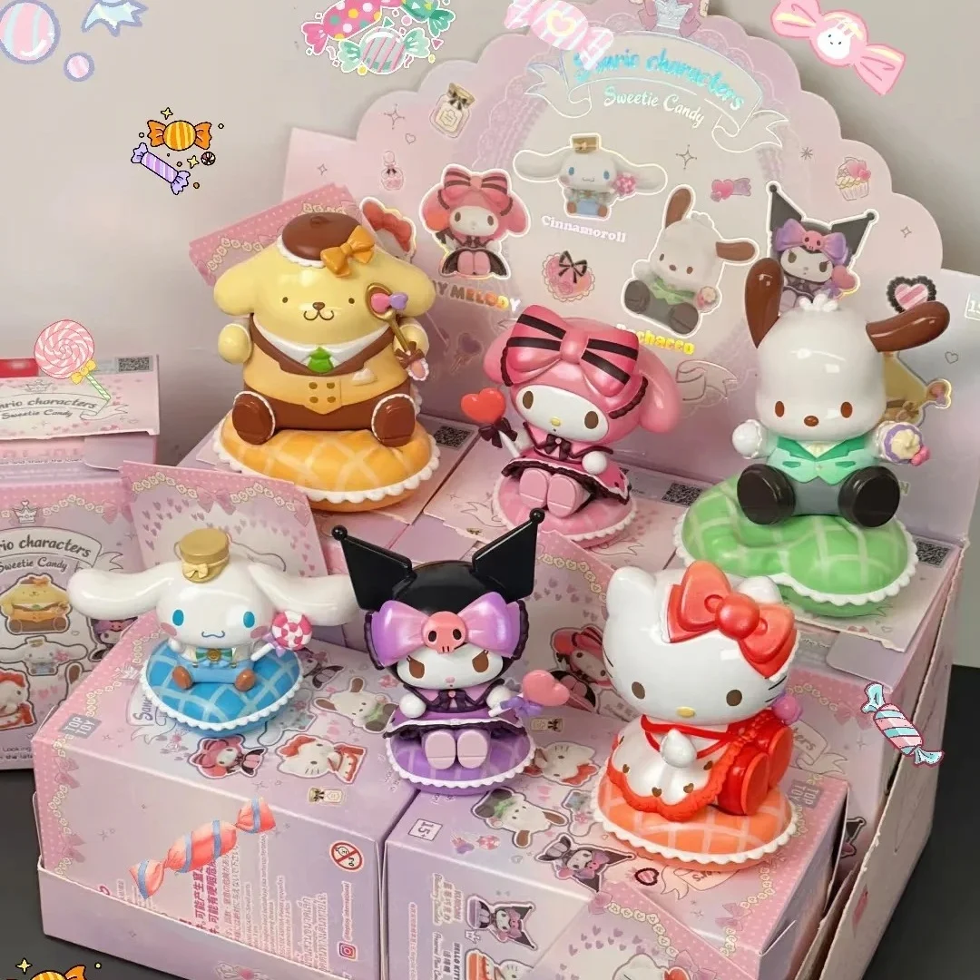 

Genuine Hot Sanrio Family New Sweetie Candy Series Blind Box Kawaii Desktop Ornaments Decorative Collectible Toys Girl Gifts