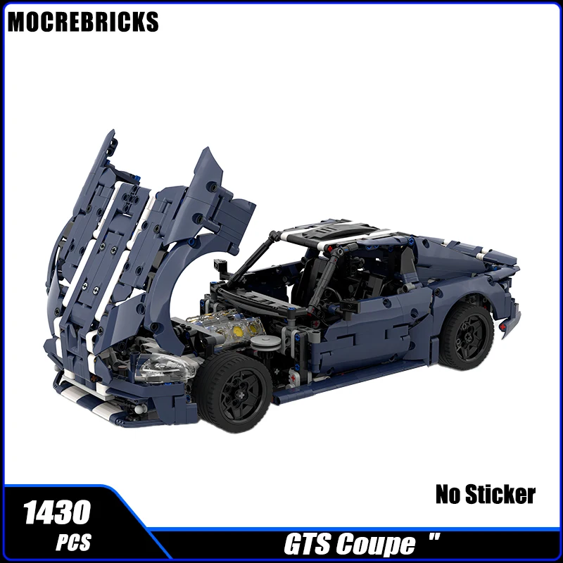 Urban Fast Speed Sportvoertuig GTS Coupe Retro Supersportwagen MOC Bouwsteen Assemblagemodel Creatieve Bakstenen Jongen Speelgoed Geschenken