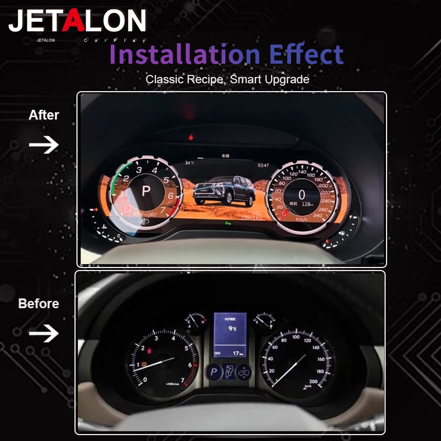 Cluster For Lexus GX400 GX460 2010-2019 Speedometer Apply Electronics Speeding Car LCD Screen Instrument Upgrade Dashboard LCD
