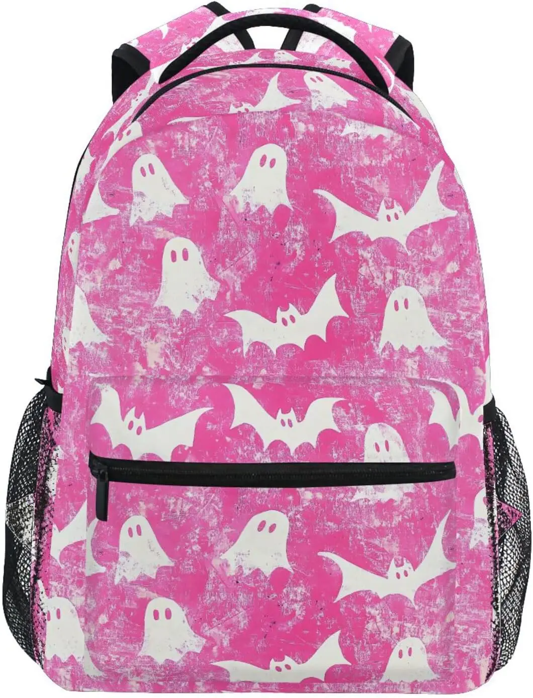

Halloween Bat Character Kid's School Backpack for Girls Boys, Bookbag Hiking Backpacks Medium Size