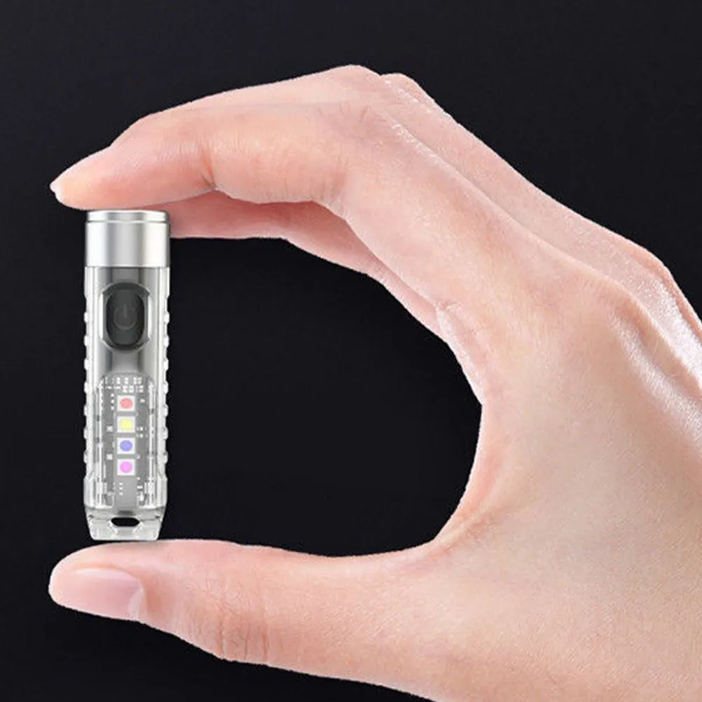 

Compact Keychain Light with High Brightness Beads Long Service Life Flashing Modes for Red Purple White Light Outdoor Use