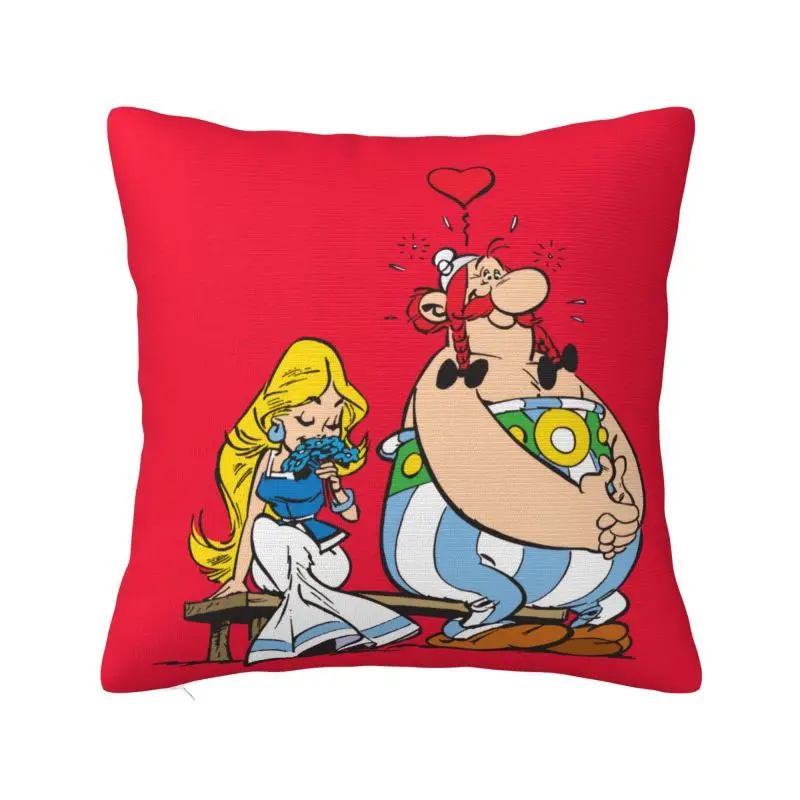 Custom Asterixs And Obelixs Adventure Comic Nordic Throw Pillow Covers Cushions Cover for Sofa