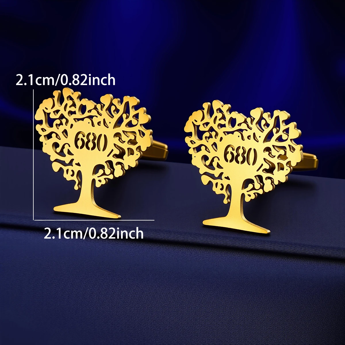 Customized Numbers Men Love Tree Cufflinks Customized Suit Shirt Stainless Steel Buttons Sports Jewelry Gifts view 6