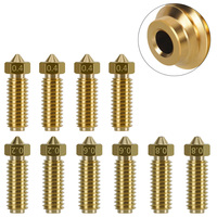 10pcs 0.4/0.2/0.6/0.8mm Brass Nozzle For 3D Printer Nozzle For Anycubic For Kobra 3 FDM Accessories For 3D Printer Accessories