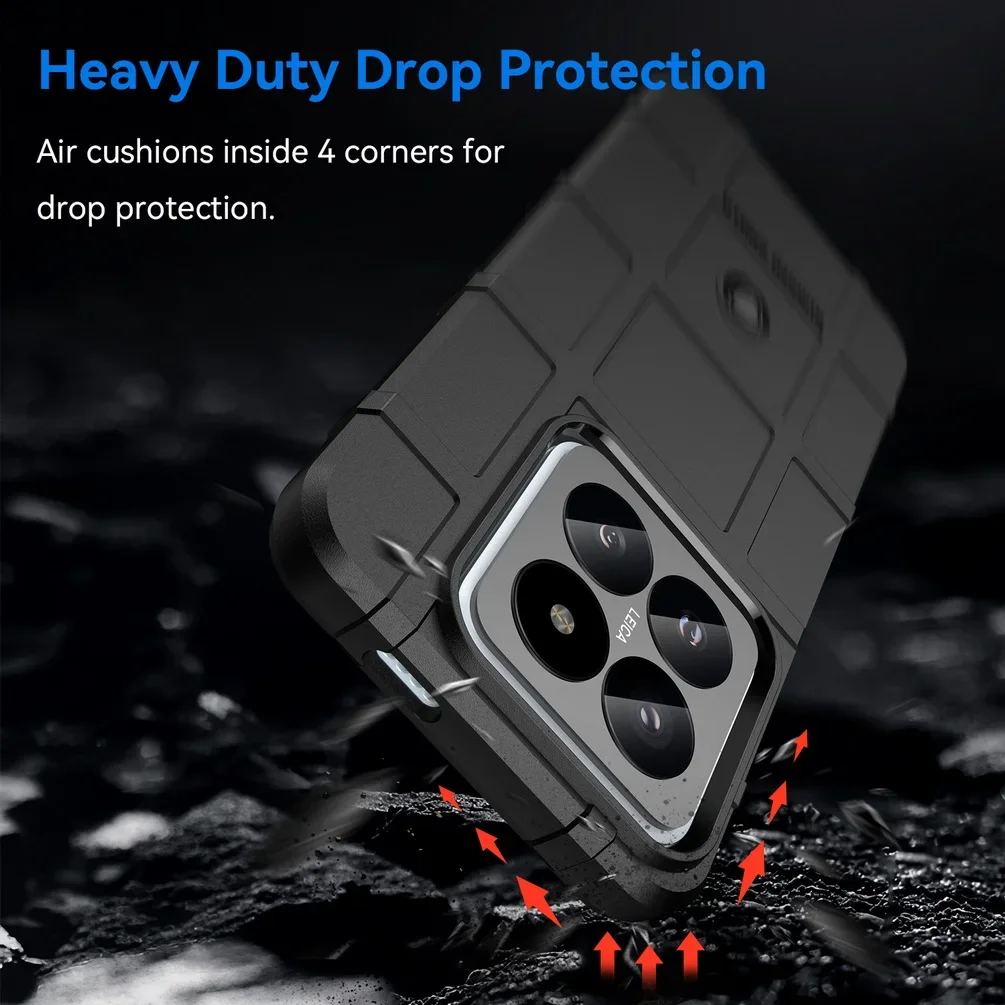 

Rugged shield Rubber protect cover For Xiaomi 14 Pro 13T Pro 13 Ultra 12T Pro 12S Ultra 12 12X Mi 11T 11 10T Lite 10T Case
