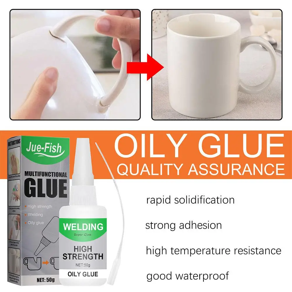 30g/50g Oily Glue Jue Fish Glue Universal Super Glue Gel Welding High Strength Oily Glue For Metal Plastic Wood Ceramics Le G1I4