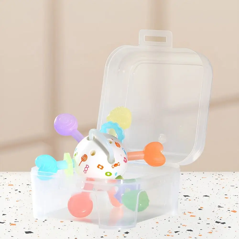 Food Grade Baby Rattles Toys Colorful BPA Free Early Educational Toy Safety Lead Free Multi-Sensory Baby Toy Grasping Activities