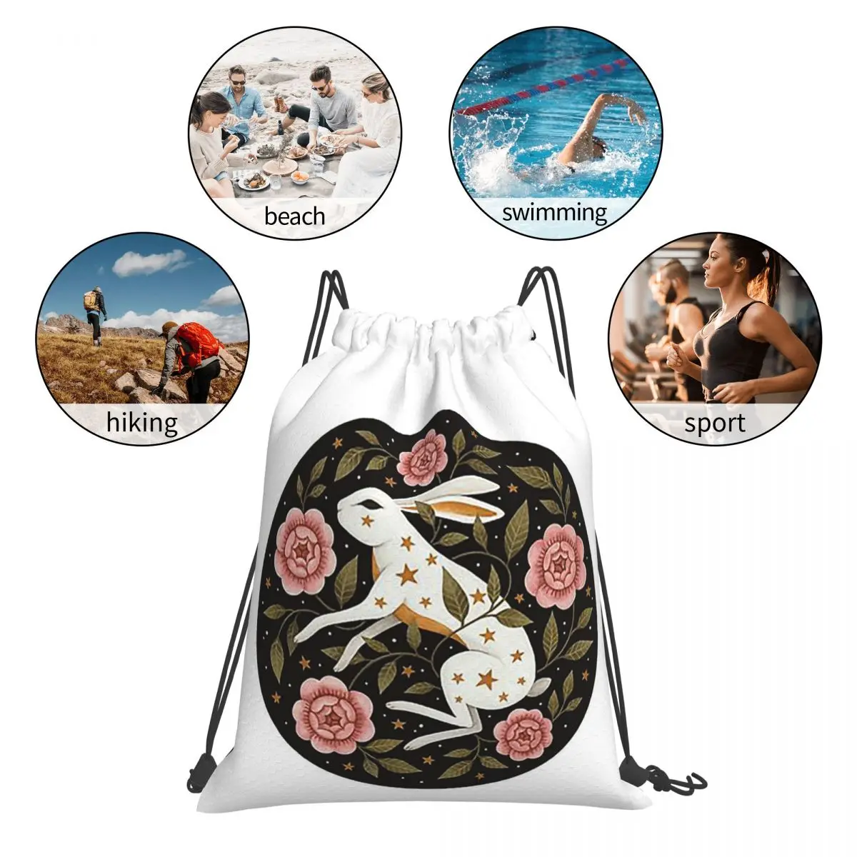 Entangled Backpacks Multi-function Portable Drawstring Bags Sports Bag Book Bags For Man Woman School