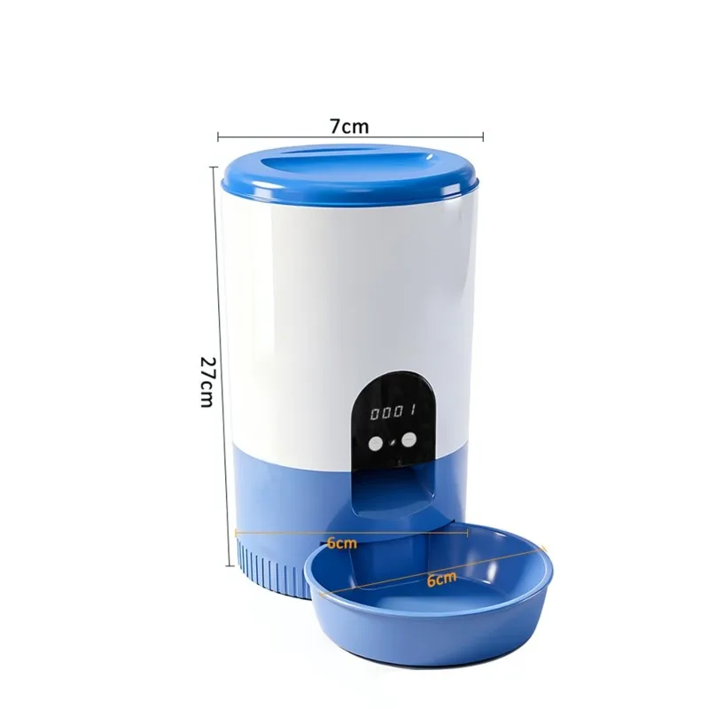 ABGH-Automatic Cat Feeder 3L Smart Rocket-Timed& Quantitative Dry Food Dispenser, Remote Control For Healthy Pets