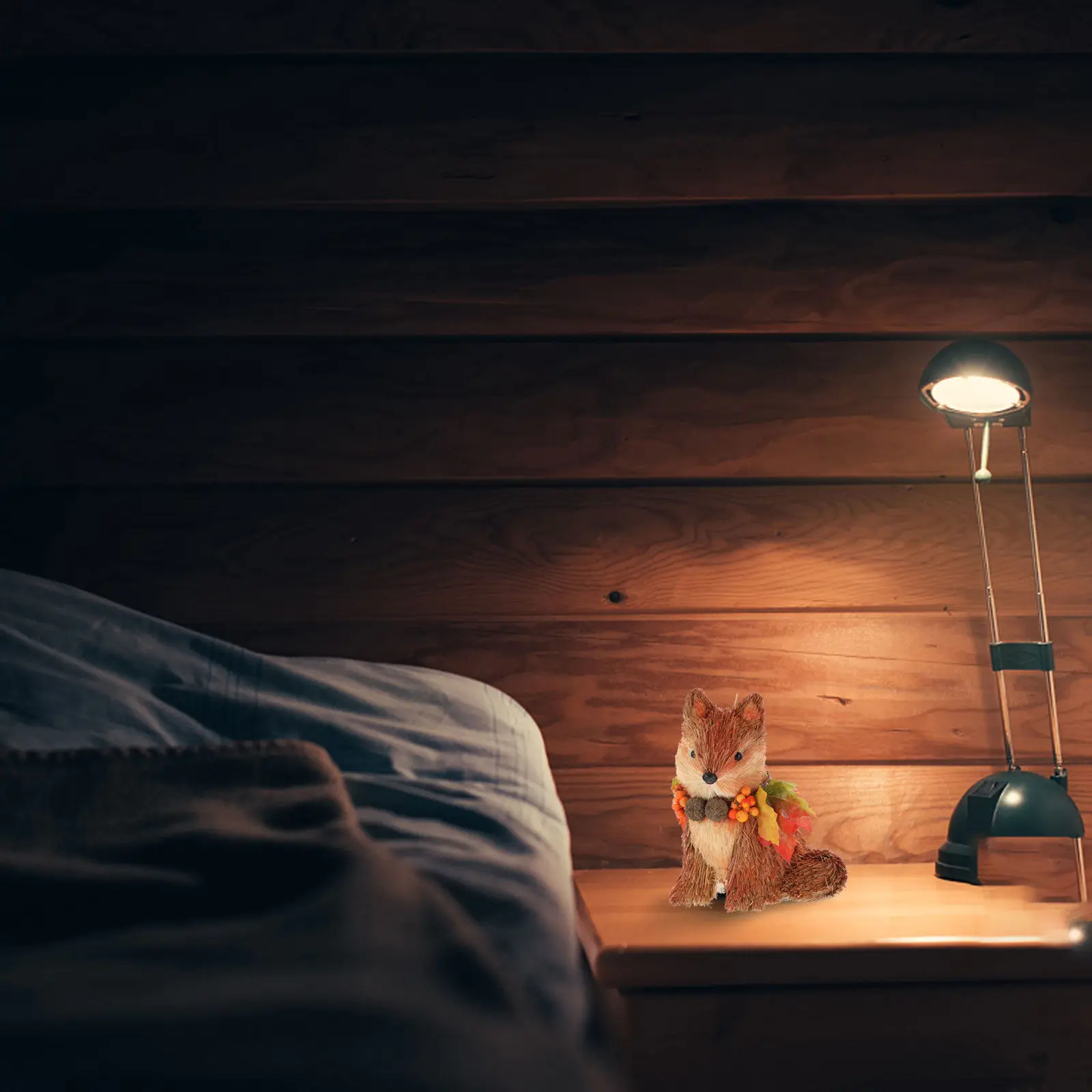 

1 шт. Деревянная скульптура лисы для декора шеи, миниатюрная статуэтка животного для дома и улицы, украшение для сада и ландшафта