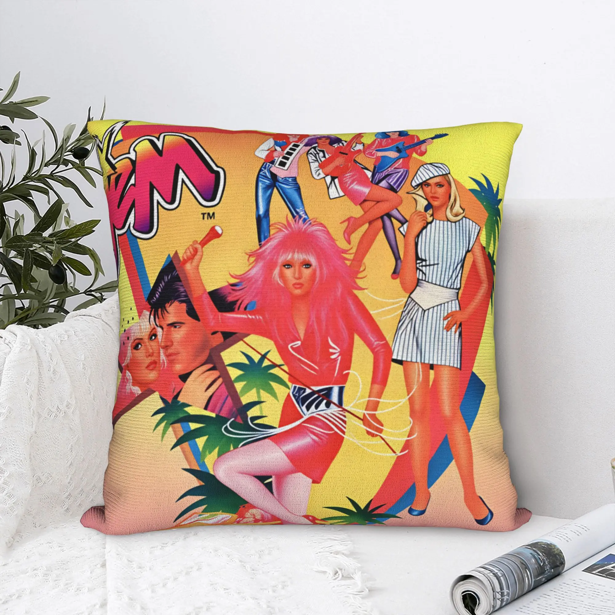 Jem And The Holograms Movie Pillow Case  Vintage Pillow Cover Soft Pillowcases For Couch Sofa Bedroom