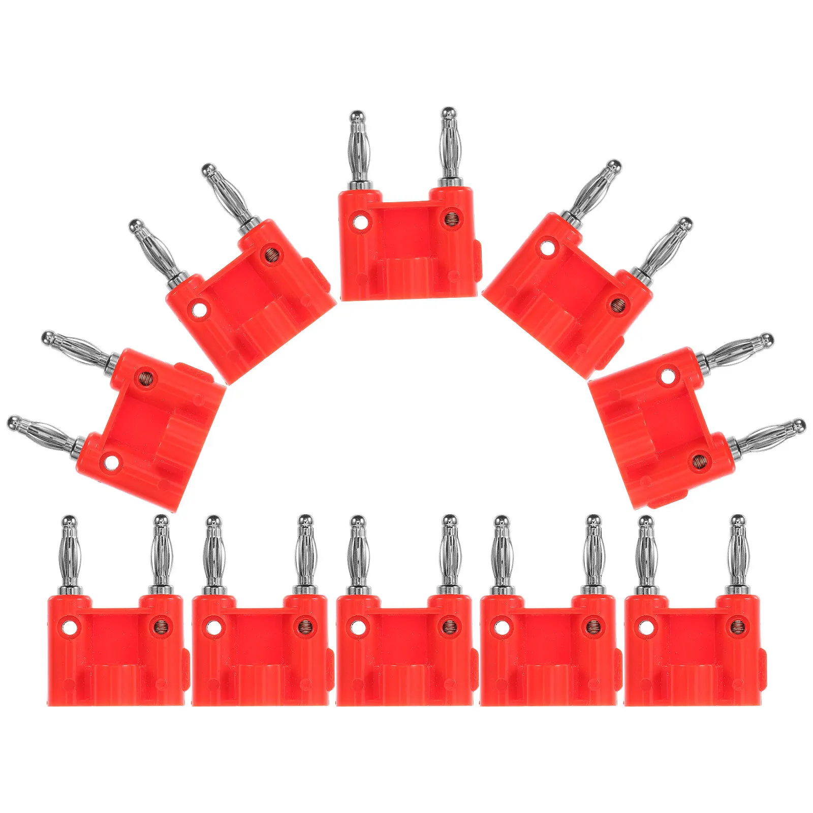 

10Pcs Parallel Banana Plug Dual Banana Plugs Speaker Connectors Speaker Wire Connector Clips for Home Audio System