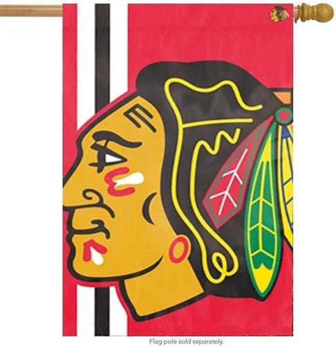 Chicago Blackhawks Premium Banner House Flag, Bold Logo Design, 24x36 Inch, Indo uua