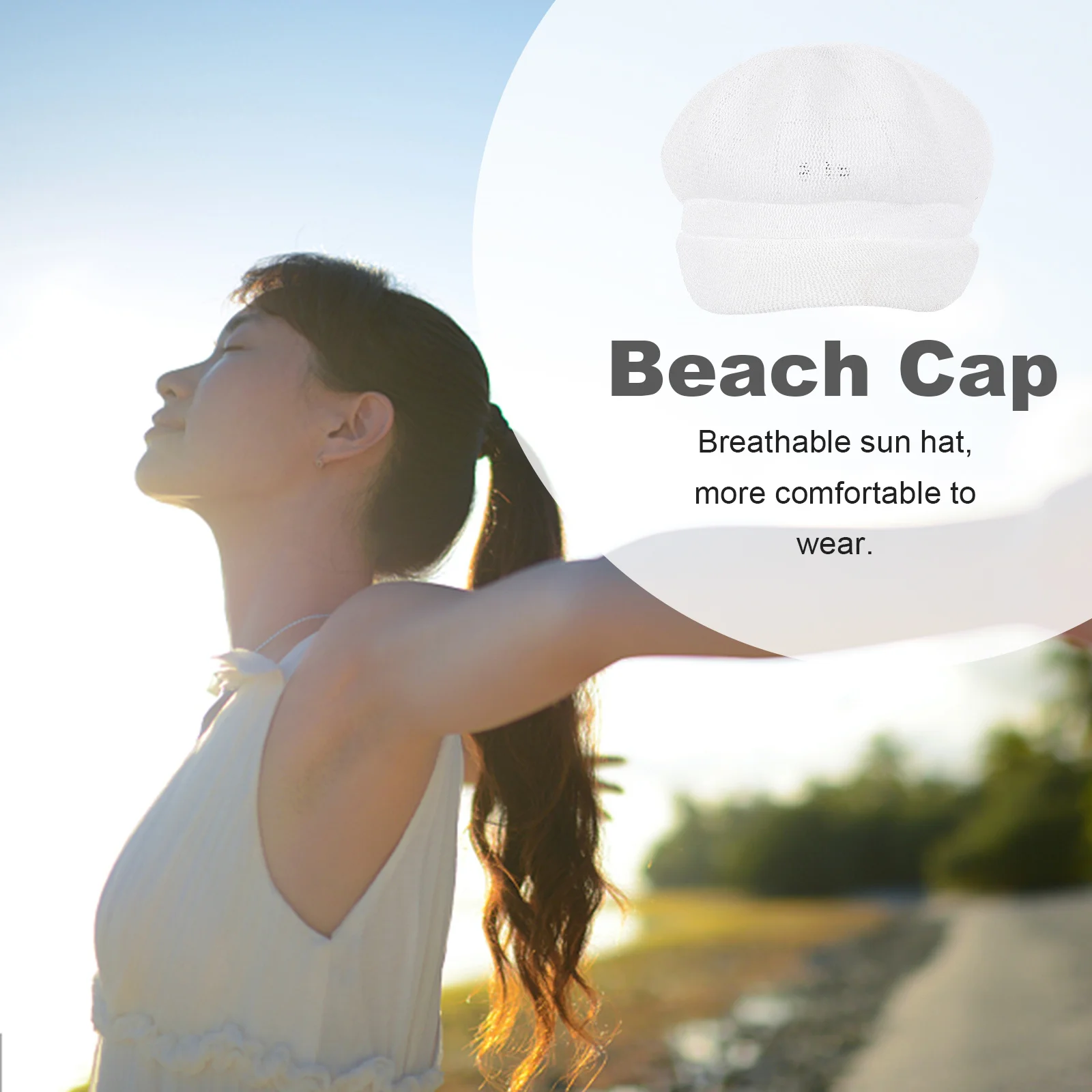 

1pc Women'S Adjustable Hat For Outdoor Sun Shade Beach Travel Fishing Breathable Sun Hat Golf Uv Protection Beach Cap Cap