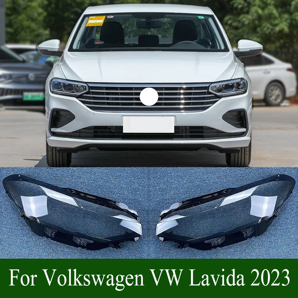 For Volkswagen VW Lavida 2023 Headlight Cover Lamp Shade Transparent Lampshade Headlamp Shell Lens Plexiglass