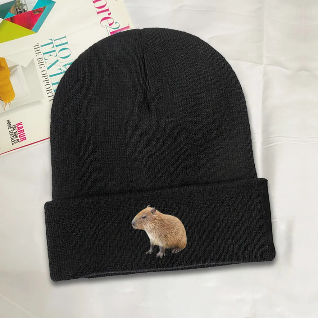 Bonnet Capybara pour hommes et femmes, chapeaux chauds, casquette Melon, bébé, automne, hiver