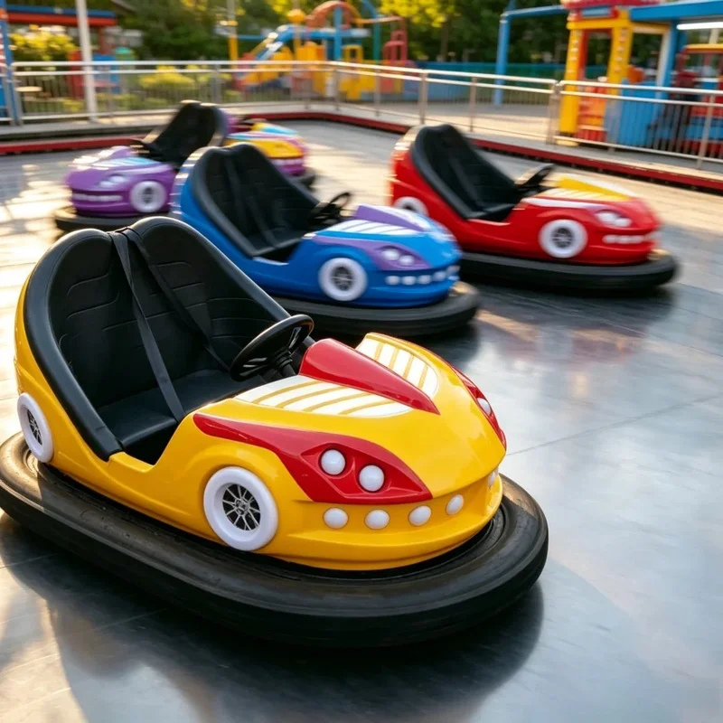 Commercial Amusement Park Equipment, Colorful Flash Battery Electric Bumper Cars for Kids and Adult