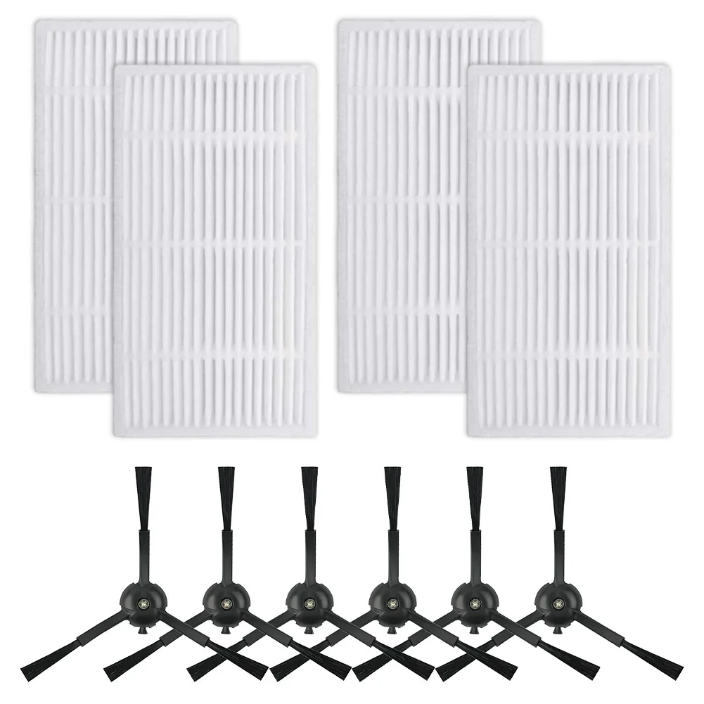 Neues Seitenbürstenfilter-Set für Tapo RV30 Max / RV30 Max Plus / RV20 Max / RV20 Max Plus Staubsaugerteile Wiederverwendbarer Seitenbürstenfilter