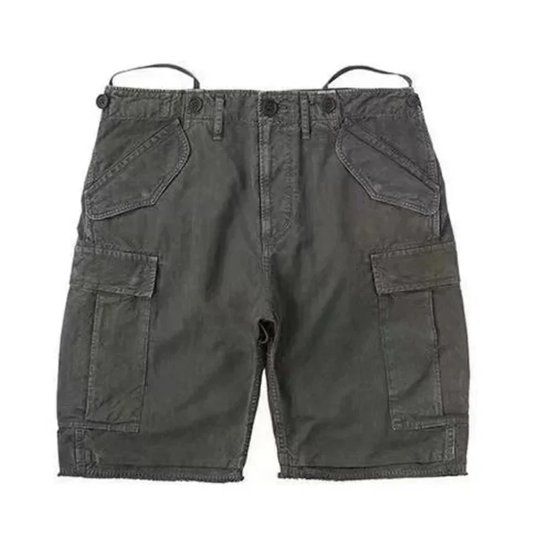 

VSIVIM FIL 22SS EIGER SHORTS Nakamura summer long-staple cotton herringbone washed work shorts