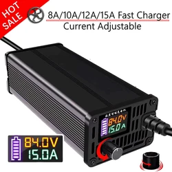 48V 58.4V 72V 60V 67.2V 84V 87.6V Li-Ion Lipo Lifepo4 Lithium Batterij Oplader Curren Aanpassen 10a 5a Snel Opladen 16S 20S 24S Onderdelen