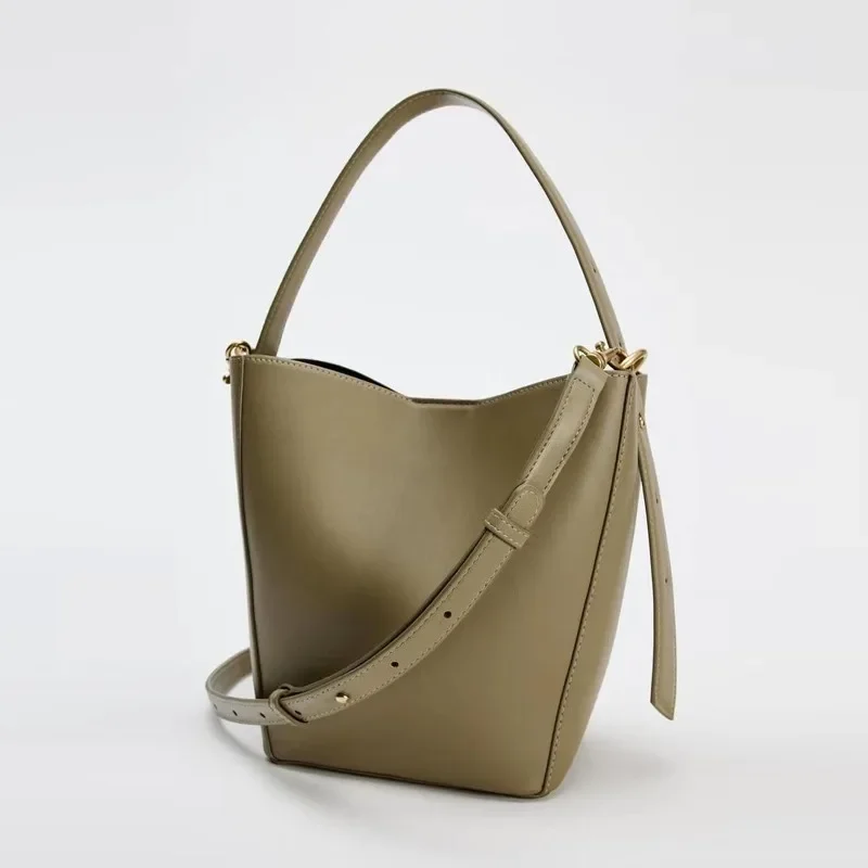 

Fashion Large Capacity Buckets Designer Women Handbags Luxury Pu Leather Shoulder Crossbody Small Tote Composite Bag WT1172