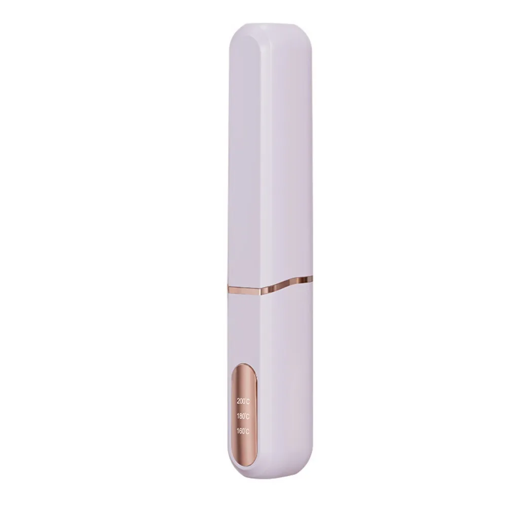 Wireless Hair Straightening Comb LCD Display Rechargeable Electric Hair Straightener Mini Size 3 Speed Temperature