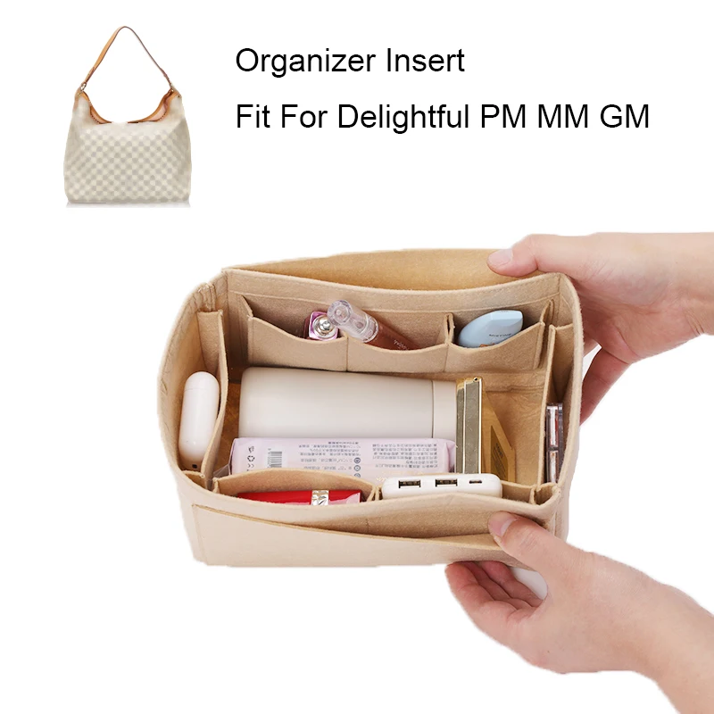 

Вставка-органайзер, подходящий для восхитительных сумок PM MM GM, сумка для макияжа, внутренняя сумка-вкладыш, косметический формирователь основания