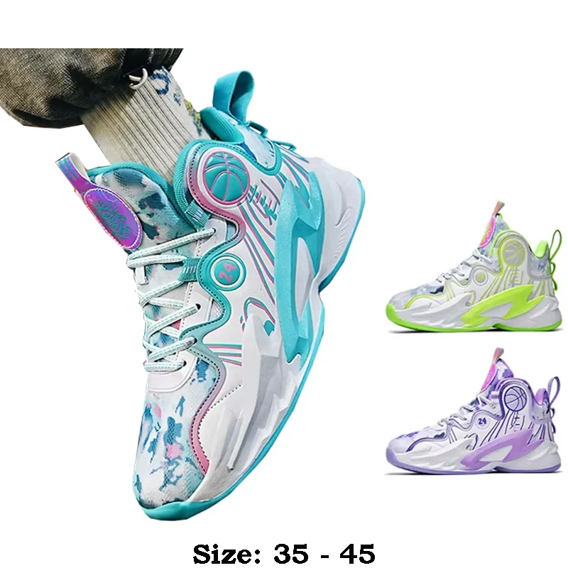 

High quality casual leather print sport shoe for men new 2025 size 35 45 outdoor running basketball Sneakers shoe blue purple