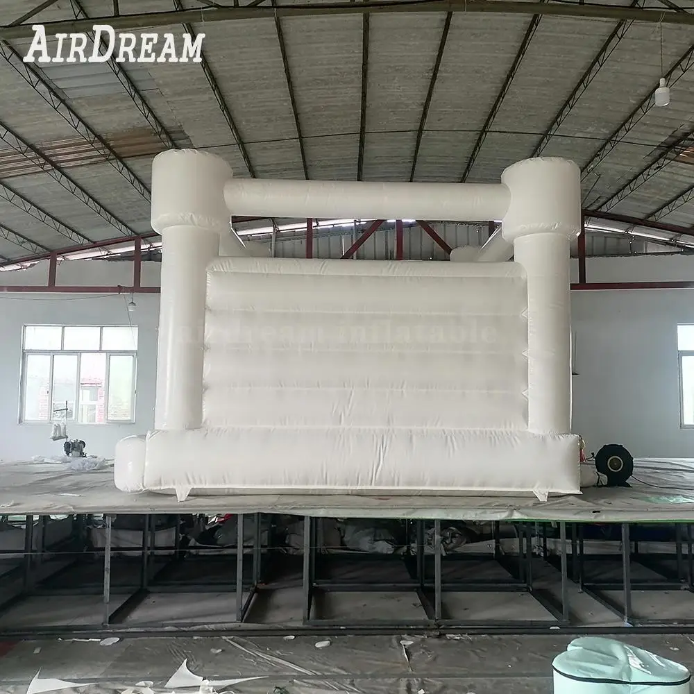 Outdoor White Bounce House Jumping Bouncer Inflatable Wedding Bouncy Castle White for Adults and Kids